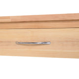 HOMCOM 42" Kitchen Trolley Cart Rolling Island, Wooden Utility Serving Cart with 2 Drawers and 3-Tier Shelf, Natural HOMCOM