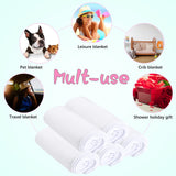 Sublimation Baby Name Blanket Soft Blank Name Blanket, 30 x 40 Inch, Sublimation Baby Blanket and Sublimation Baby Cap Newborn Hat for Boys and Girls, White Tatuo