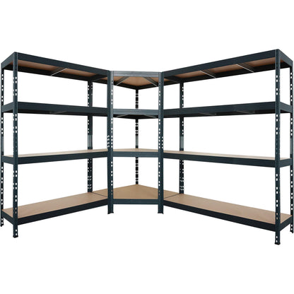 AR Shelving 2400-Lb. Capacity, 71in.H x 60in.W x 18in.D Rivet Shelving Unit, Or Assemble as 2 Benches, Ea. 35 1/2in.H x 120in.L x 18in.D, Matte Dark Gray, Model# Garage 60/18 600 Lbs.