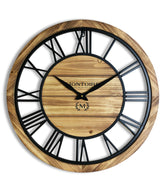 24 Inch Farmhouse Wall Clock Large - Giant Extra Large Wall Clock for Living Room Decor - Large Wall Clock 24 Inches or Larger, Big Round Wall Clock with Decorative Roman Numerals, Battery Operated Montoire