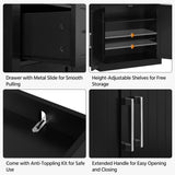 Yaheetech Kitchen Pantry Storage Cabinet with Drawer, Freestanding Pantry Cabinets with 2 Adjustable Shelves, 72.5" Tall Storage Cupboard for Yaheetech