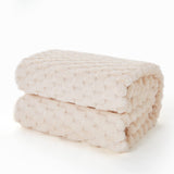 EXQ Home Fleece Throw Blanket for Couch or Bed - 3D Imitation Turtle Shell Jacquard Decorative Blankets - Cozy Soft Lightweight Fuzzy Flannel Blanket Suitable for All Seasons(50"×60",Beige) EXQ Home