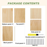 Cinnvoice Diorama Box Unfinished Large Display Box Wooden Display Cases for Collectibles 15.7'' x 11'' x 11'' with Transparent Lid Desktop Wood Storage Container for Dolls Dollhouse Miniature Figures Cinnvoice