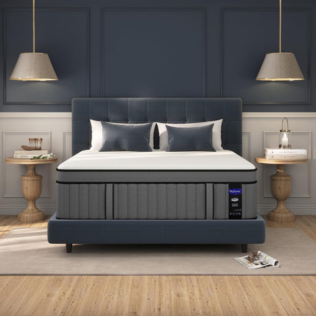 DIFAME King Size Mattress, Upgrade Strengthen 14 Inch Hybrid King Mattress in a Box,Mattress King Size with Memory Foam and Independent Pocket Spring,Medium Firm,Edge Support,Motion Isolation DIFAME