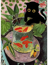 5D DIY Diamond Painting Kits for Adults,Cats Fishing for Goldfish Diamond Painting Full Drill Round Art Gems Diamond Art Perfect for Home Wall Decor(12x16 Inch) ASslanLYs