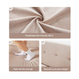 Eiayeebil 77" W Loveseat Sofa Chenille Couch for Living Room,Small Sofa 2 Seater Office Couch for Small Spaces Mid Century Modern, Easy to Install,Beige Eiayeebil