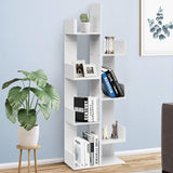Tangkula 8 Shelf Bookshelf, Tree Bookcase with 8 Book Shelves, Freestanding Room Dividers, 57 x 20 x10 Inch, Display Storage Shelf for Books CDs Plants, Wooden Bookshelf for Home Office Decor Tangkula