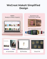 WECREAT Vista 10W Laser Engraving Machine with 9-in 1 Rotary, Smart HD Camera, Compact Diode Desktop Laser Engraver for Beginners DIY Hobbyist Wood Leather Glass Metal Jewelry Gifts Making WECREAT