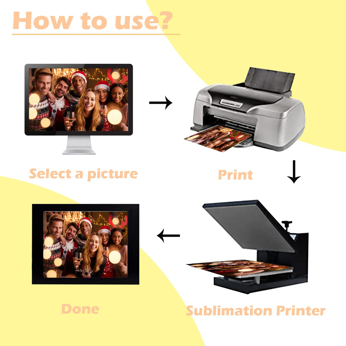 XiyaxiVici 4 Pack Aluminum Sublimation Photo Blanks 12x8 Inch Metal Sublimation Photo Blanks, 0.5mm Thickness Photos Sign Frame Blanks Room Wall Decoration for Heat Transfer Printing White XiyaxiVici