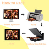 XiyaxiVici 4 Pack Aluminum Sublimation Photo Blanks 12x8 Inch Metal Sublimation Photo Blanks, 0.5mm Thickness Photos Sign Frame Blanks Room Wall Decoration for Heat Transfer Printing White XiyaxiVici