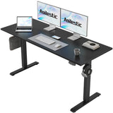 Agilestic Electric Standing Desk, 55 x 24 Inches Height Adjustable Desk, Sit Stand up Desk for Work Office Home, Ergonomic Rising Gaming Computer Table with Memory Preset, Black Agilestic