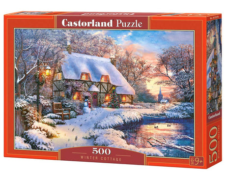 CASTORLAND 500 Piece Jigsaw Puzzle, Winter Cottage, Charming Nook, Countryside, Winter Puzzle, Adult Puzzles, Castorland B-53278 Castorland