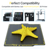 BIGTREETECH SSS Double-Sided Panda Spring Steel Build Plate Compatible with Bambu-Lab X1C/X1E/P1P/P1S/A1 3D Printer, 258x258MM(10.16x10.16in) Ultra-Flexible Sheet Removable Surface Platform (Black) BIGTREETECH