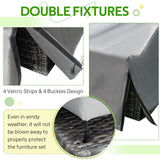 U-MAX Patio Furniture Set Cover, Outdoor Patio Table and Chair Set Covers for Backyard, Waterproof & Large Rectangle Patio Table Cover 90.5"x72.5"x27.5", Grey U-MAX