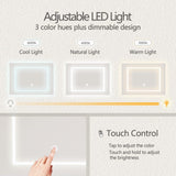 Viaozutis Vanity Desk with Mirror and Lights, with Hidden Shelves,4 Compartments,2 Drawers,Cabinet & Stool,Dimmable LED Lights,Power Outlets, Ideal for Bedroom Vanity Organization(White) Viaozutis