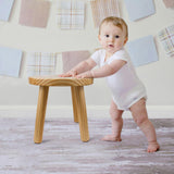 GZQXHOME Wooden Step Stools for Kids, Solid Wood Small Chairs,Toddler Stool for Playroom Bathroom,Sturdy Sitting Stool with Assembled Four-Legged, for Children, Toddler, Round,1 Pack (Natural) GZQXHOME