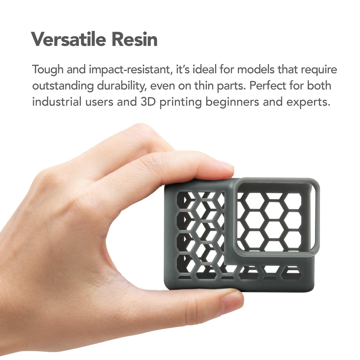 phrozen 3D Printer Functional Resin [Tough:ABS-Like+,Gray], 405nm DLP LCD UV-Curing Photopolymer Resin High Toughness for Plastic Models, Action Figures, Industry Applications, Prototyping (1KG) phrozen