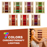 MEISSALIVVE Full Spectrum Sauna for Home,2~3 Person Indoor Infrared Sauna Room with 10 Minutes Warm-up Heate,Canadian Hemlock Wood Home Infrared Sauna with Bluetooth. and Tempered Glass MEISSALIVVE