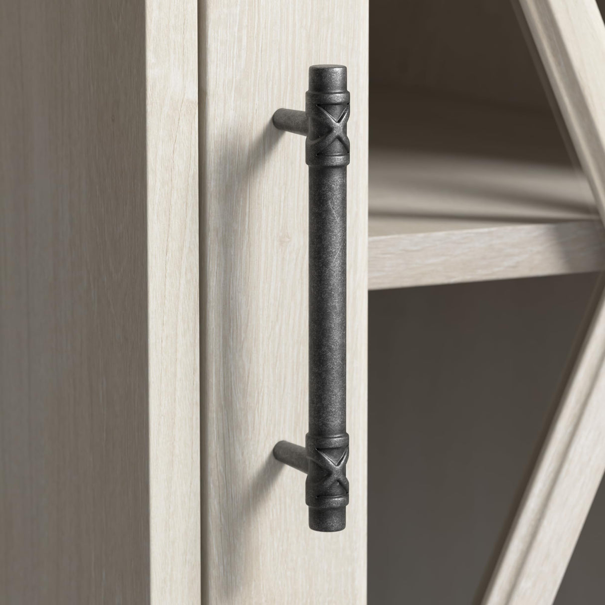 Bush Furniture Lennox Farmhouse Desk with Hutch and Keyboard Tray | Computer Table for Home Office, 60W, Linen White Oak Bush Business Furniture