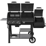 OKLAHOMA JOE'S® Canyon™ Charcoal and Propane Gas Combination Smoker and Grill, Black Steel, 24203004 Oklahoma Joe's