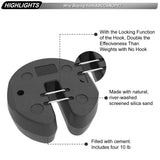 ABCCANOPY Easy Canopy Weights with Lock Design for Wind Resistance, No Sliding, Stably Secure Tents, Canopies, and Umbrellas at Outdoor Events, 4Pack (40LB) ABCCANOPY