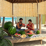 Bamboo Blinds Hand-Woven Roller Blinds Outdoor Bamboo Shades for Patio Porch Outdoor/Indoor Privacy 36x25in 27×59in Brown(Natural Black Line,38" W x 46" H) WoodArtSupply