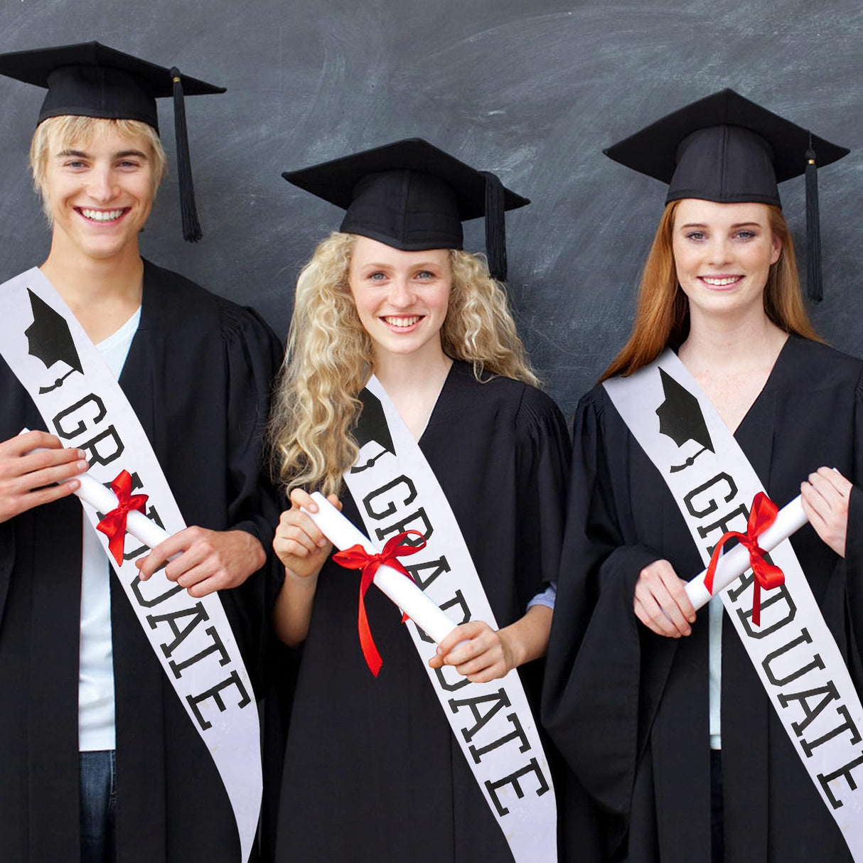 GCTWFYK 16 Pcs White Sashes, Blank Senior Satin Sash 2024 for Pageants, Plain Satin Sashes to Decorate for Beauty Pageant, Birthday, Wedding, Graduation, Party, DIY Supplies GCTWFYK