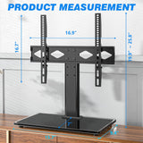 Rfiver Universal Table Top TV Stand TV Base Replacement for Most 27 30 32 39 40 42 43 49 50 55 60 Inch LCD LED Plasma Flat Screen TVs, Vesa Mount Holds up to 88 lbs, Height Adjustable Rfiver