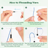 DIY Punch Needle Kit, 8in Punch Needle Kits Adults Beginner for Gift and Decoration, Punch Stitching Kit for Adults with Flower Pattern, Yarns, Embroidery Hoops and Threader Tools Tedux