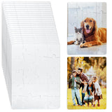 Tlence 24 Sets Blank Sublimation Puzzle, Rectangle White Jigsaw Puzzles, DIY Custom Heat Press Thermal Transfer Puzzle for Adults, Arts and Crafts Projects for Decorating (A5-20 Style) Tlence