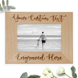 The Paisley Box Personalized Photo Frame/Create Your Own Personalized Picture Frame: Engraved Custom Picture Frame, Customizable Frame (4x6 Inch Horizontal Frame) The Paisley Box