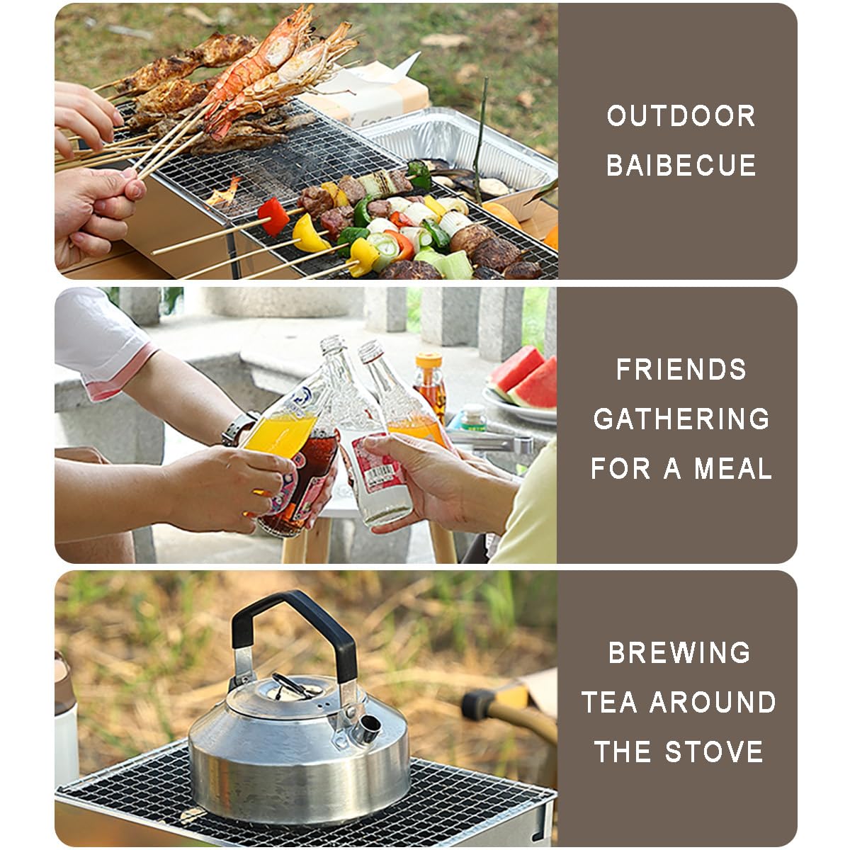 ortable Charcoal Grill - Compact and Lightweight BBQ Grill, Easy Assembly, Ideal for Camping, Tailgating, and Outdoor Cooking - Fits 2-4 People MRuanMeng