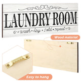 Jetec 2 Pcs Pantry Sign Wooden Pantry and Laundry Room Signs Wall Decor Farmhouse Laundry Pantry Room Door Sign for Kitchen Home Pantry Room, 15 x 5 Inches(White) Jetec