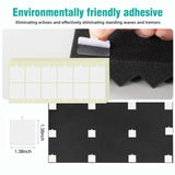 4 PCS Acoustic Panels,48''X24''X2'' Soundproof Foam Wall Panels,High Density Fireproof Noise Cancelling Foam Studio Foam Panel,Noise (Black-4 Pack) YHYGHXFR