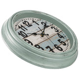 ZENFUN 12'' Rustic Wall Clock, Silent Non Ticking Clock Quartz Wall Clock Battery Operated, Country Style Wall Decoration for Kitchen Living Room Home, Office, School, Large Numbers, Green ZENFUN