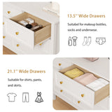LYNSOM 59" White Dresser for Bedroom, 9 Drawer Wood Dresser with Gold Handles, Wide Large Dressers & Chests of Storage Drawers for Hallyway, Entryway LYNSOM