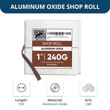 Benchmark Abrasives 1” X 150’ Shop Roll Emery Cloth Sandpaper Roll, Aluminum Oxide Sand Paper for Wood Furniture, Metal Polishing, Sanding, Automotive, Plumbing, Finishing - 240 Grit Benchmark Abrasives