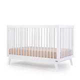dadada Baby Soho 3-in-1 Convertible Crib to Toddler Bed – Wooden Crib Made in Italy, GREENGUARD Gold Certified Small Baby Crib – Baby-Safe Finish, Modern Design (White) dadada