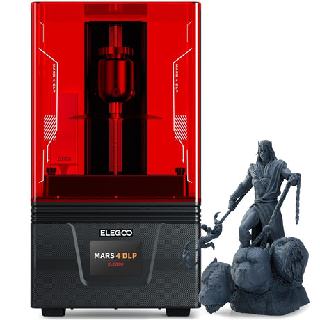 ELEGOO Mars 4 DLP 3D Printer, Desktop Resin 3D Printer with Ultra-Quiet Printing, 20000+ Hours Service Life, and Ultra-Low Operating Power, Printing Size of 5.22 x 2.94 x 5.9 inches ELEGOO