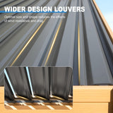 SHPAI 10’ x 13’ Louvered Pergola, Outdoor Pergola Aluminum Frame with Adjustable Rainproof Metal Roof, Permanent Sun Shade with Drainage System for Backyard, Garden and Lawn (Wooden Grain) SHPAI