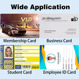 20 Pack Premium Blank PVC Cards, CAETOUNG CR80 30 Mil Graphic Quality White Plastic Cards for Photo ID Badge Printers CAETOUNG