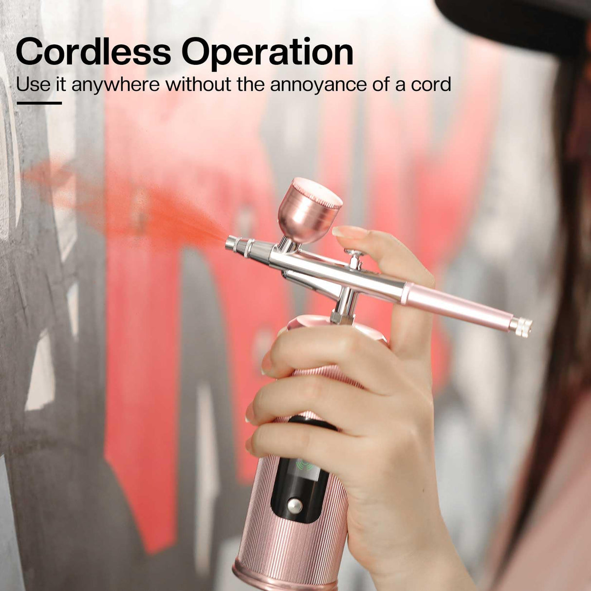 Morovan Airbrush Kit with Compressor: Rechargeable Air brush for nails Cordless Airbrush Gun for Art Painting Cake Decorating Crafts Model Painting Nail Airbrush Machine Morovan