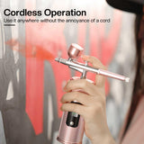 Morovan Airbrush Kit with Compressor: Rechargeable Air brush for nails Cordless Airbrush Gun for Art Painting Cake Decorating Crafts Model Painting Nail Airbrush Machine Morovan