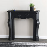 Creative Co-Op Victorian Fireplace Mantel, Black Creative Co-Op