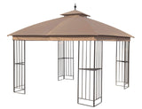 Canopy Top for Garden Treasures 10 ft x 10 ft Brown Metal Square Semi- Gazebo Model #L-GZ038PST-F (Tan) (Fabric TOP ONLY) APEX GARDEN