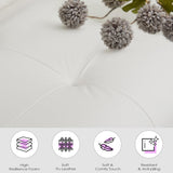 TYBOATLE 85" W White Faux Leather Sofa Couches for Living Room, Mid-Century Modern Tufted Comfy Small Loveseat w/USB and Wide Arms, 2/3 Seater Office Couch for Small Space Apartment Bedroom Furniture TYBOATLE