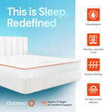 Dormeo Premium King Cooling Mattress Topper - 3-Zone OctaspringⓇ Technology for Optimal Back Support, Anti-Slip Bottom Dormeo