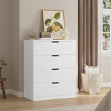 HAUOMS Modern 4 Drawer Dresser, White Chest of Drawers for Bedroom,Closet Dressers with Drawers for Living Room, Entryway, Hallway HAUOMS