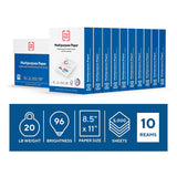 TRU RED Printer Paper, 8.5" x 11" -inch, 20 lbs., 96 Brightness Rating. Matte White Paper Finish (500 Sheets/Ream, 10 Reams/Carton) STAPLES