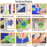 5D DIY Diamond Art Painting Sport Baseball 16x16 inches for Adults, Full Round Drill Rhinestone Embroidery for Wall Decoration Generic